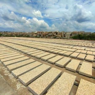 兰州 黄金麻荔枝面花岗岩石材地铺石防护中