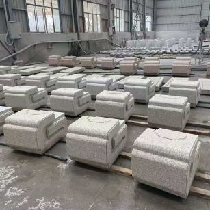 兰州 白麻花岗岩异形加工-石凳，坐凳