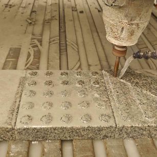 兰州 芝麻白花岗岩石材盲人石、盲道石、盲点石