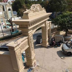 兰州 黄金麻荔枝面花岗岩别墅门楼