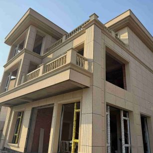 兰州 黄金麻花岗岩石材荔枝面外墙干挂效果展示