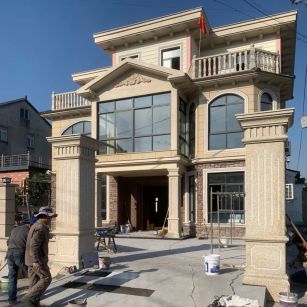 兰州 黄金麻花岗岩荔枝面别墅外墙干挂私家专属