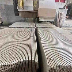 兰州 车间生产日常，黄金麻白麻花岗岩