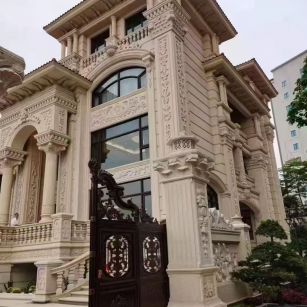 兰州 黄金麻花岗岩别墅外墙干挂效果展示