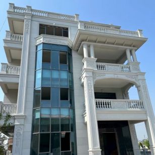 兰州 白麻花岗岩别墅外墙干挂效果展示