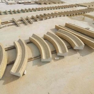 兰州 黄金麻花岗岩别墅线条