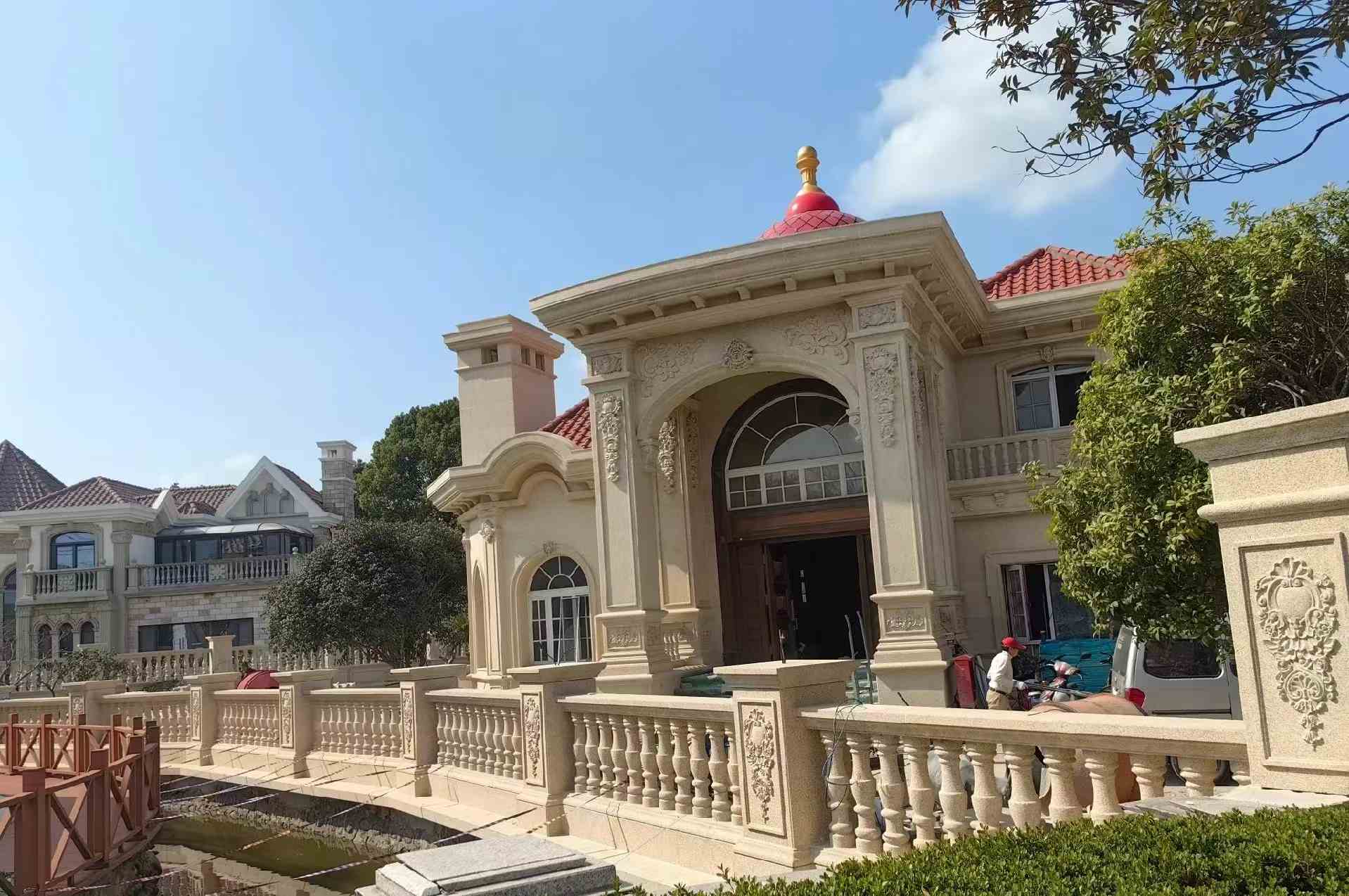 兰州 黄金麻花岗岩欧式别墅