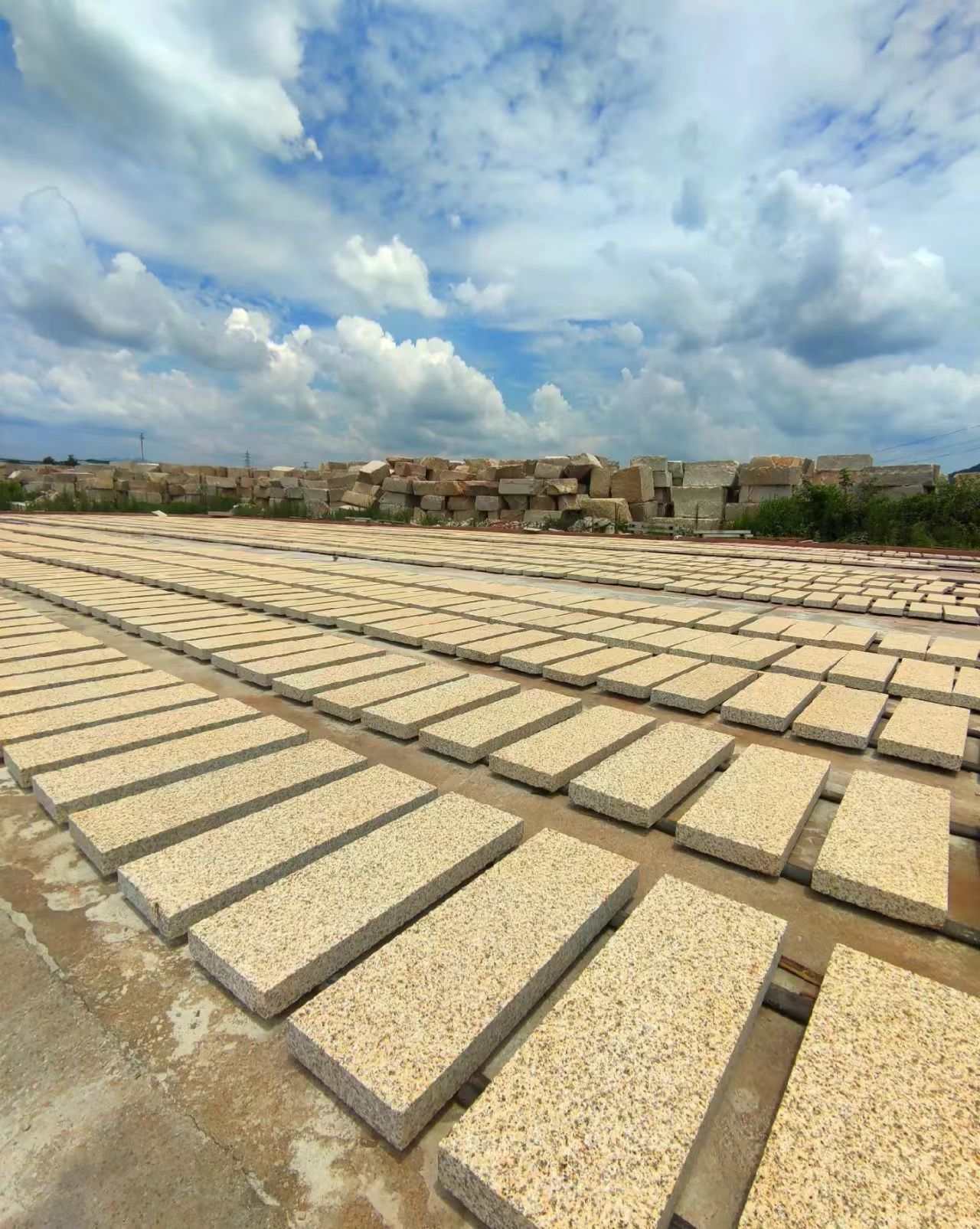 兰州 黄金麻花岗岩荔枝面地铺石防护中