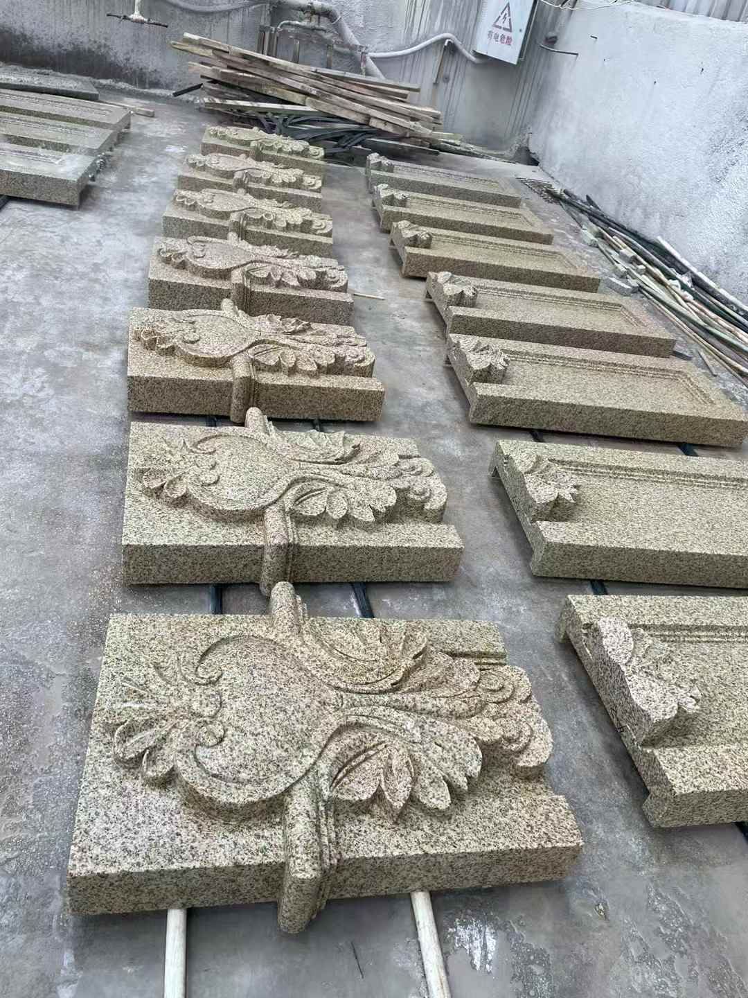 兰州 黄金麻花岗岩别墅外墙雕刻板