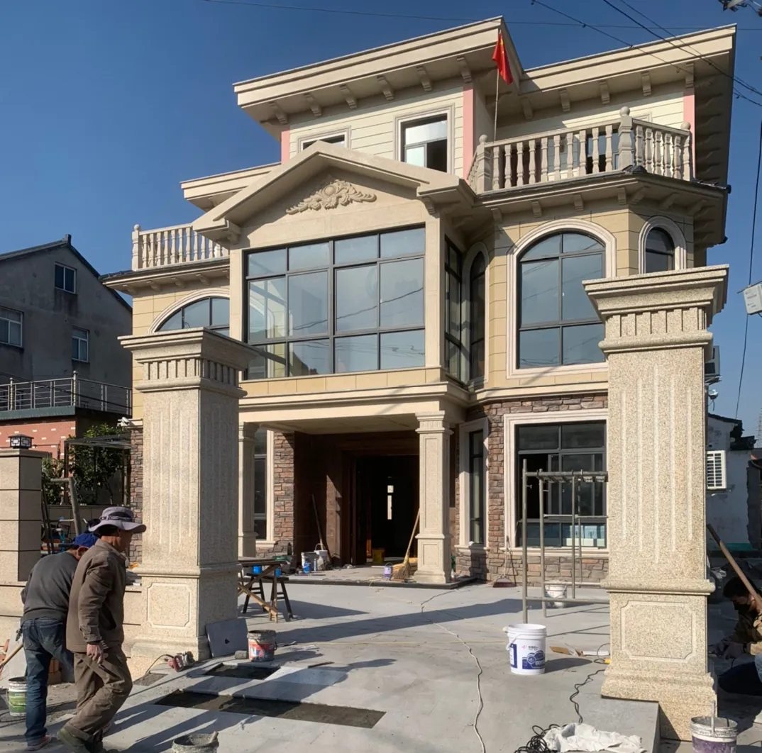 兰州 黄金麻花岗岩荔枝面别墅外墙干挂私家专属