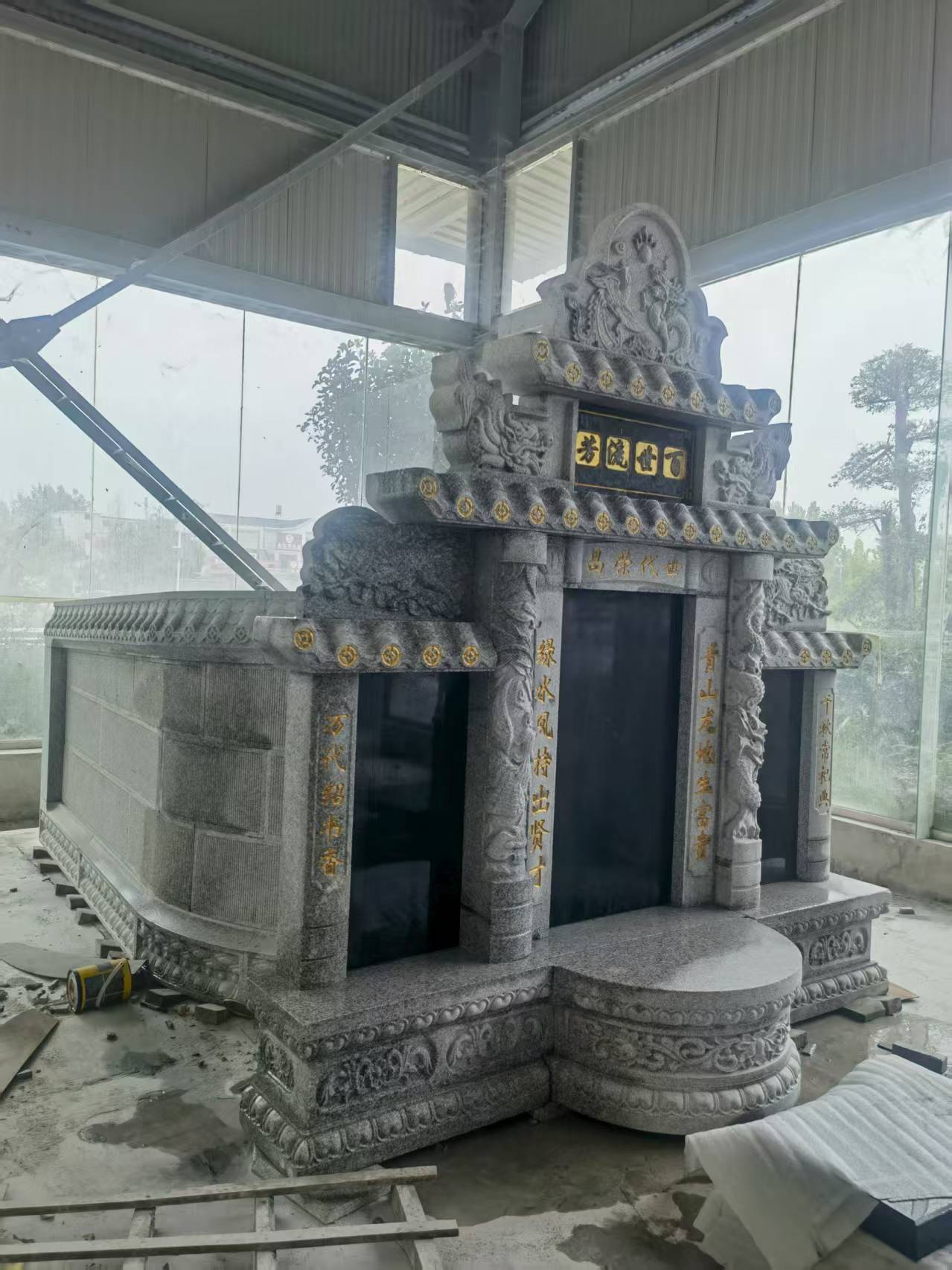 兰州 芝麻白墓碑效果展示图