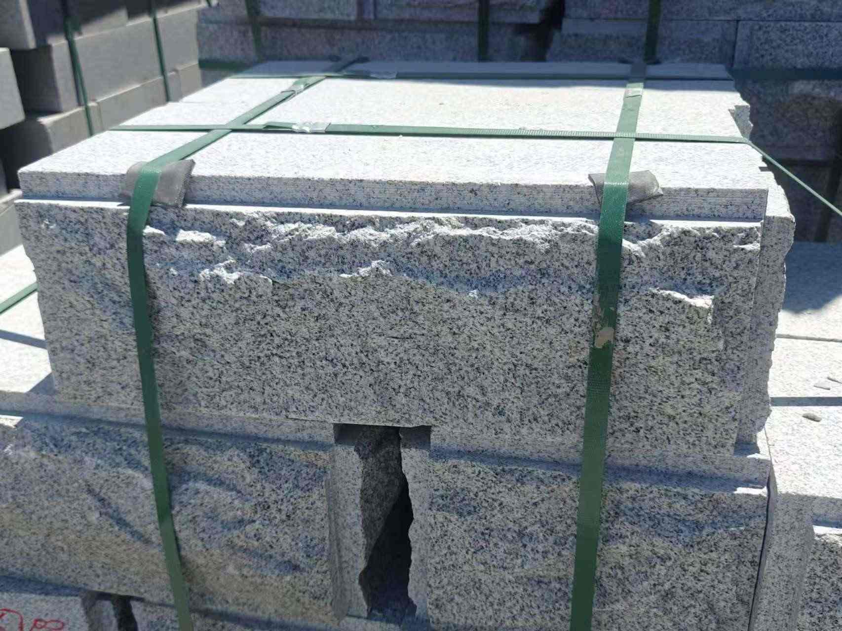 兰州 芝麻白花岗岩自然面成品