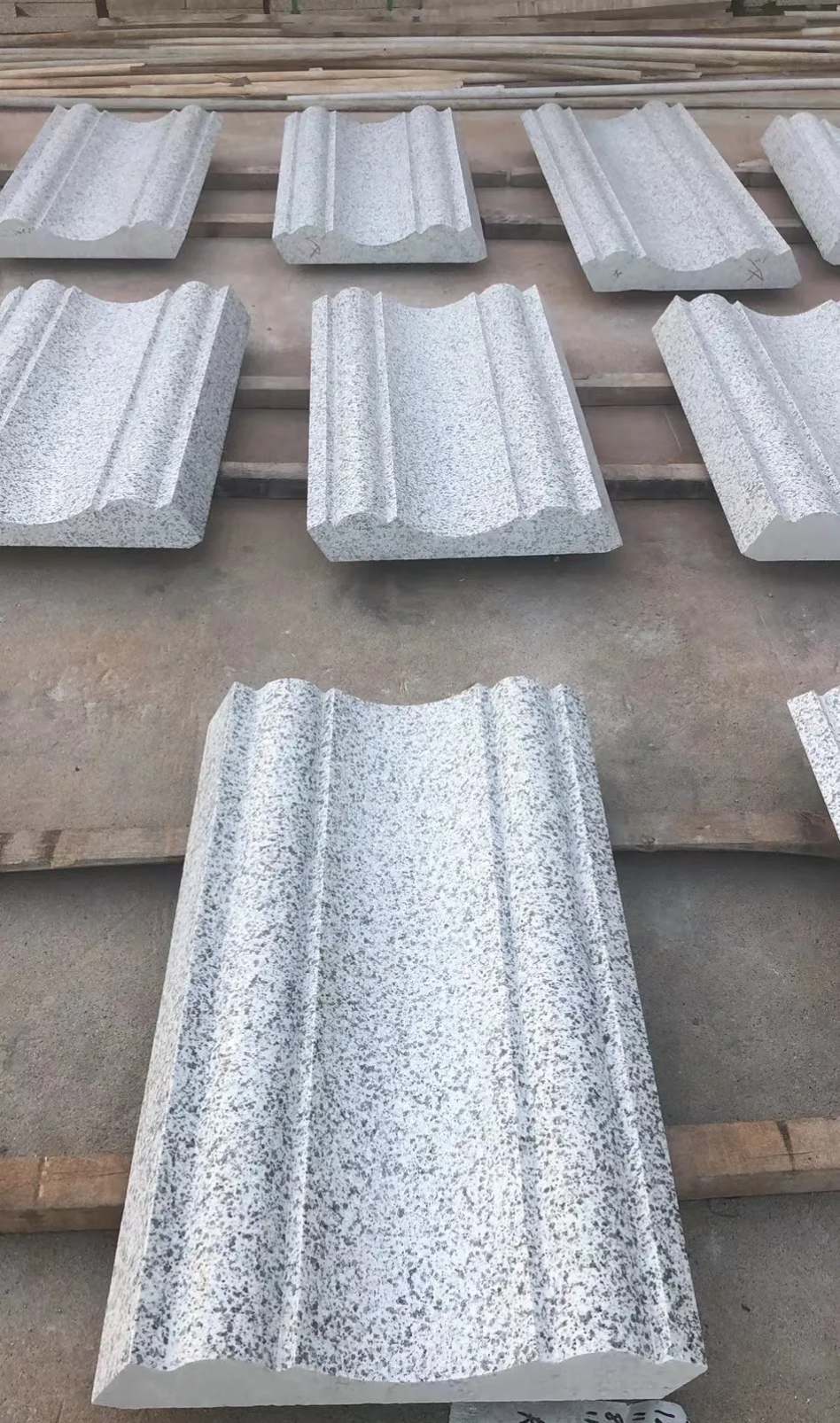 兰州 白麻花岗岩光面别墅线条