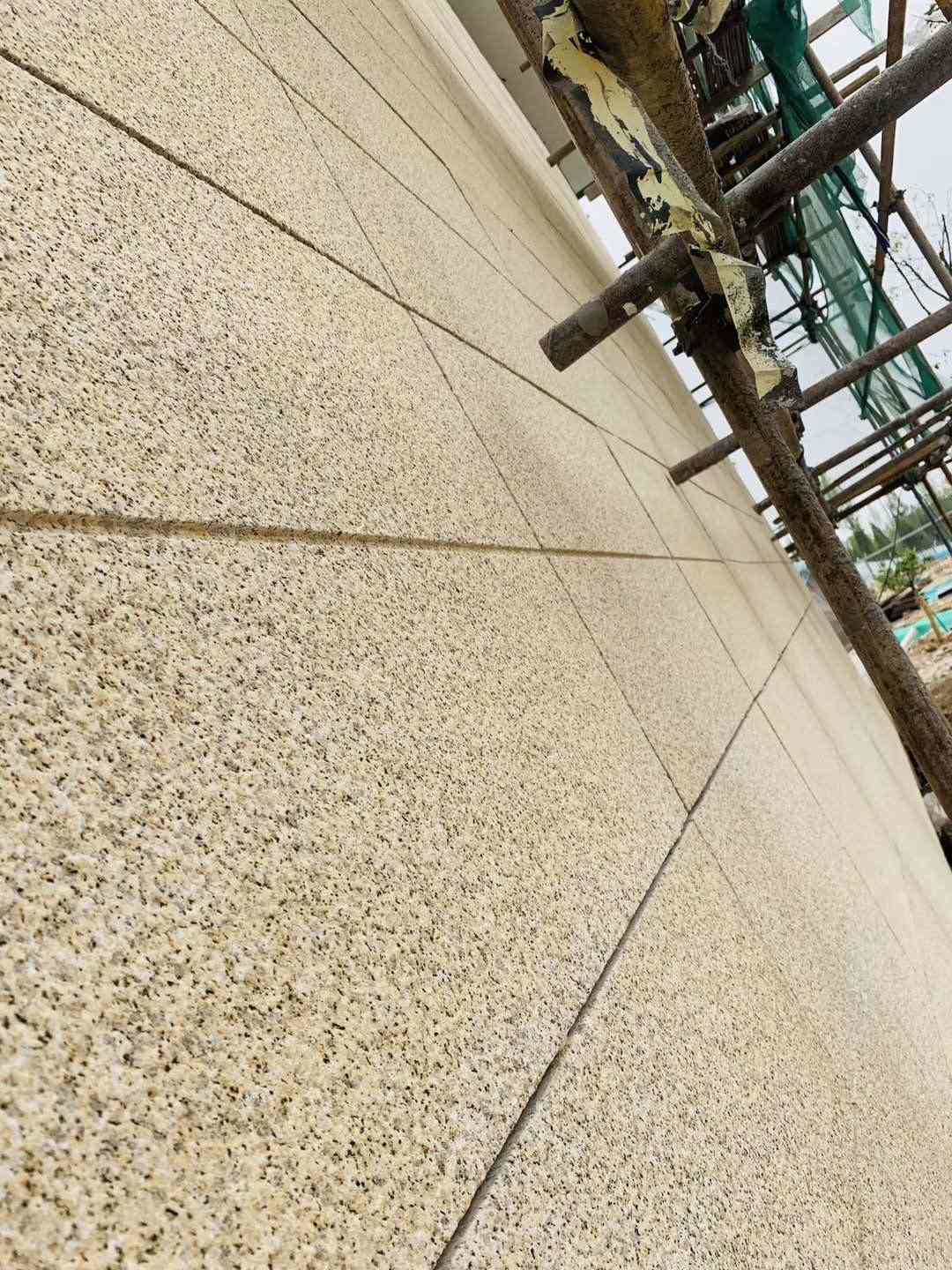 兰州 黄金麻花岗岩荔枝面外墙干挂石材效果示例