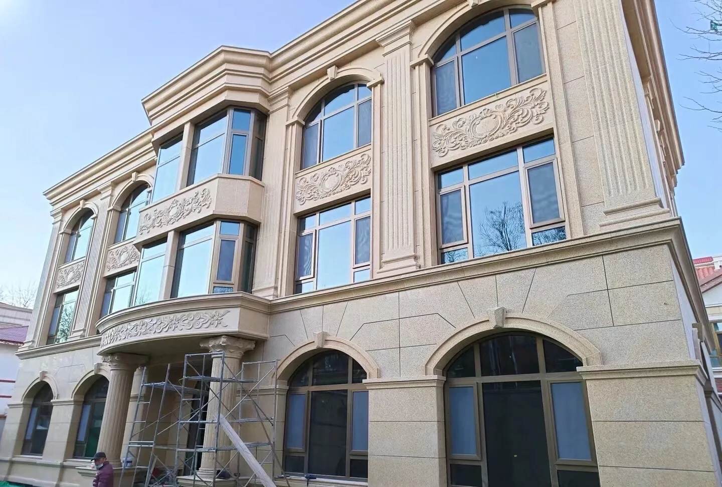 兰州 黄金麻花岗岩别墅外墙干挂