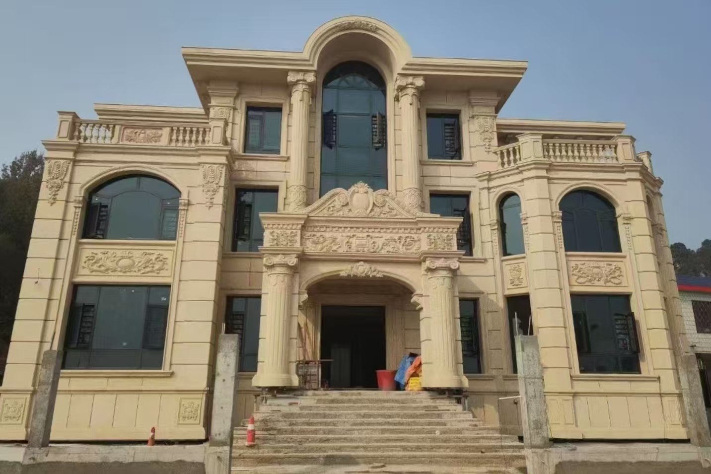 兰州 黄金麻花岗岩别墅外墙干挂